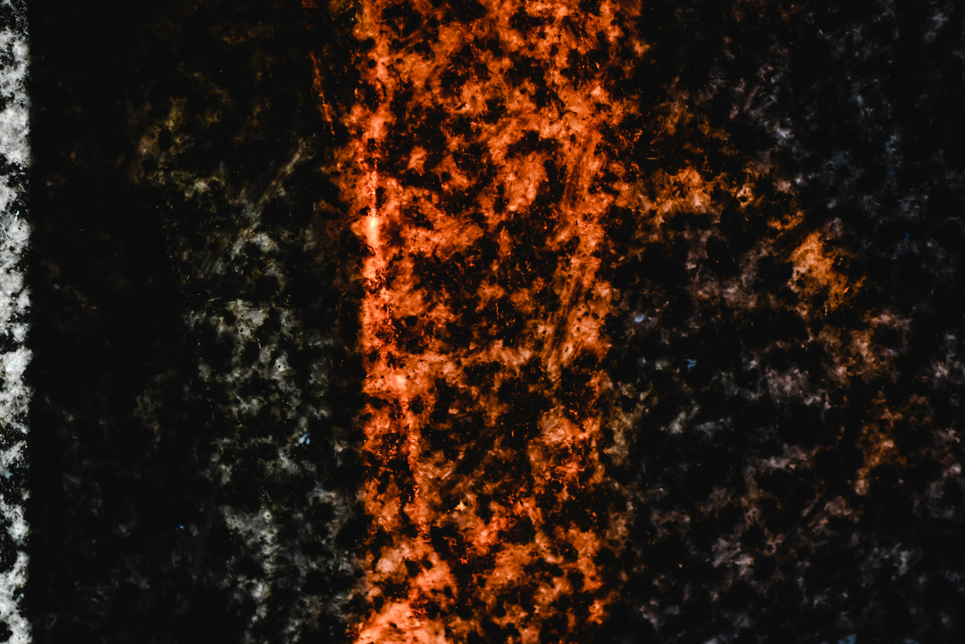 Orange and Black Abstract Painting